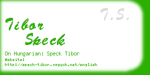 tibor speck business card